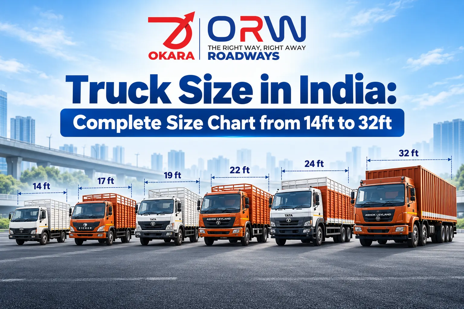 Truck Size in India: Complete Size Chart from 14ft to 32ft